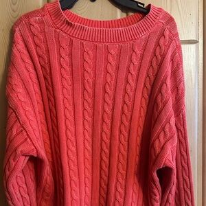 Aerie Coral Knit Sweater